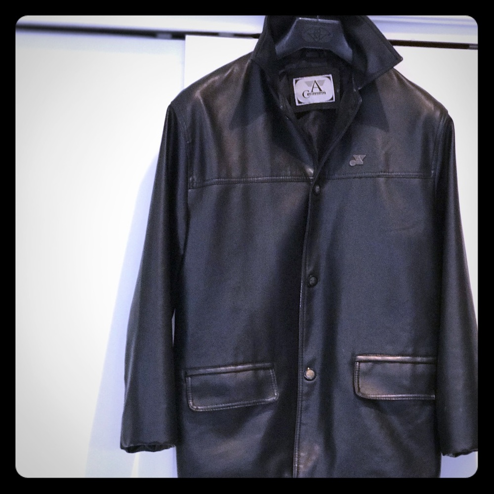 Leather dress jacket